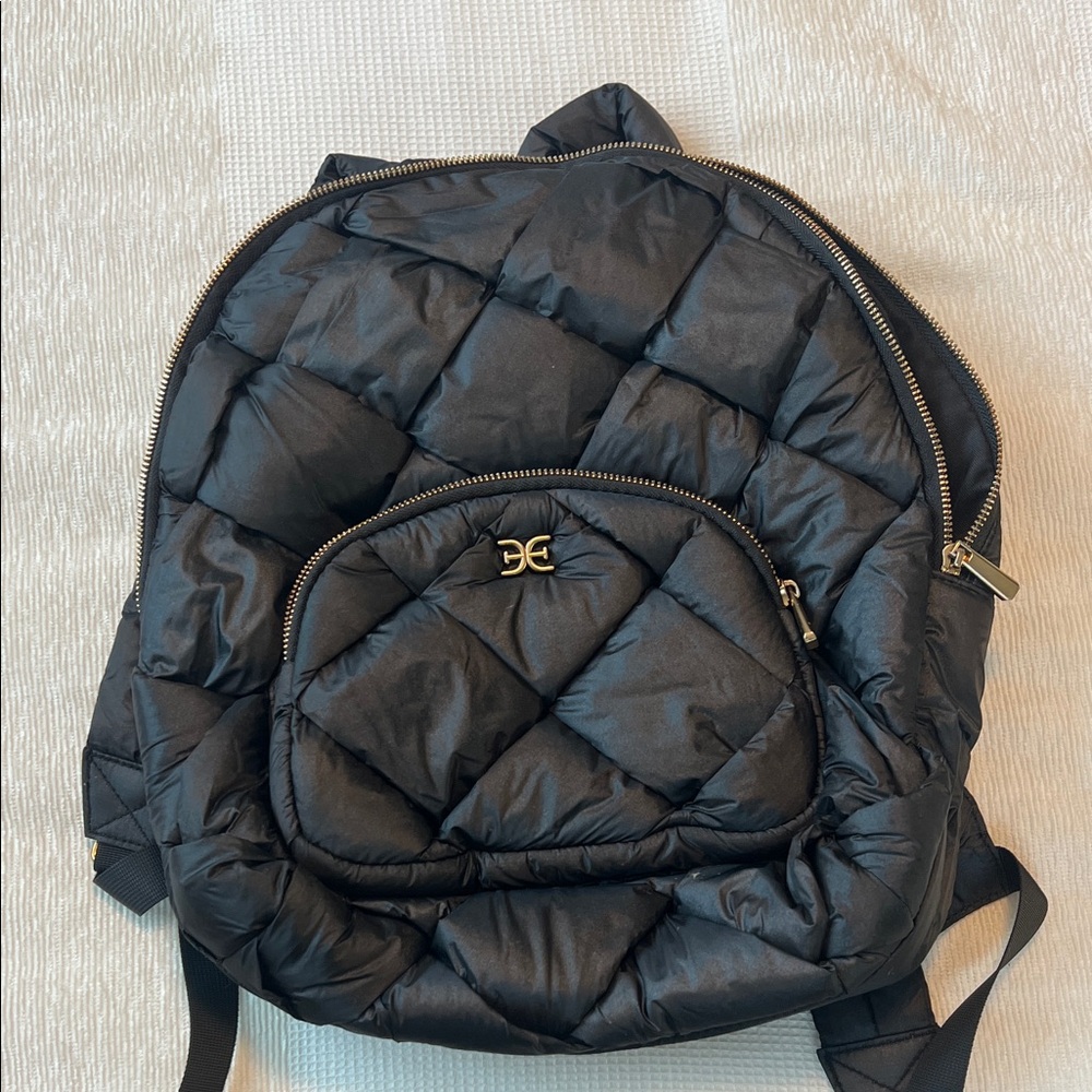 Sam Edelman Black Quilted Backpack